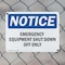 Signmission Emergency Equipment Shut Down Off Only, 24 in W x Rectangle, Plastic OS-2PACK-NS-P-1824-L-11785 - alternate 4